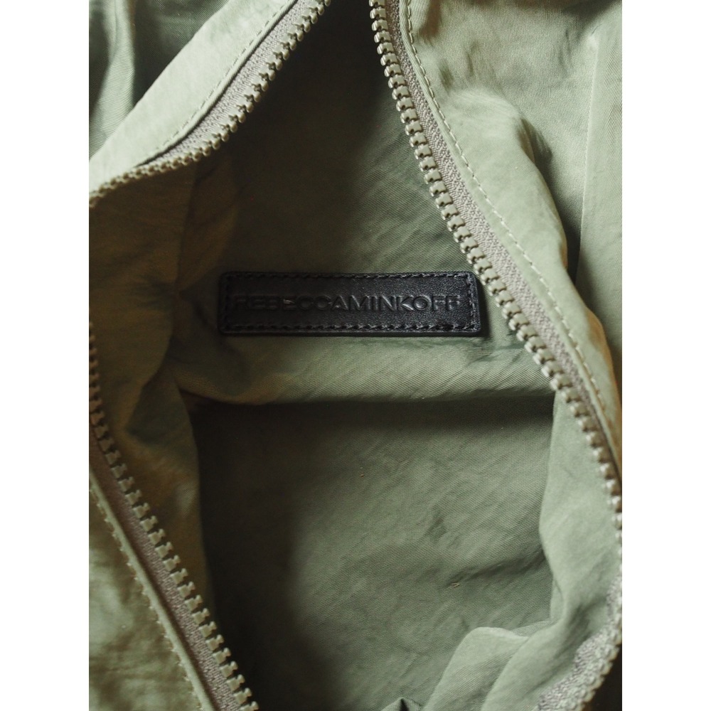 Rebecca Minkoff Julian Olive Green Nylon Backpack Gorpcore Medium Excellent - Picture 6 of 14